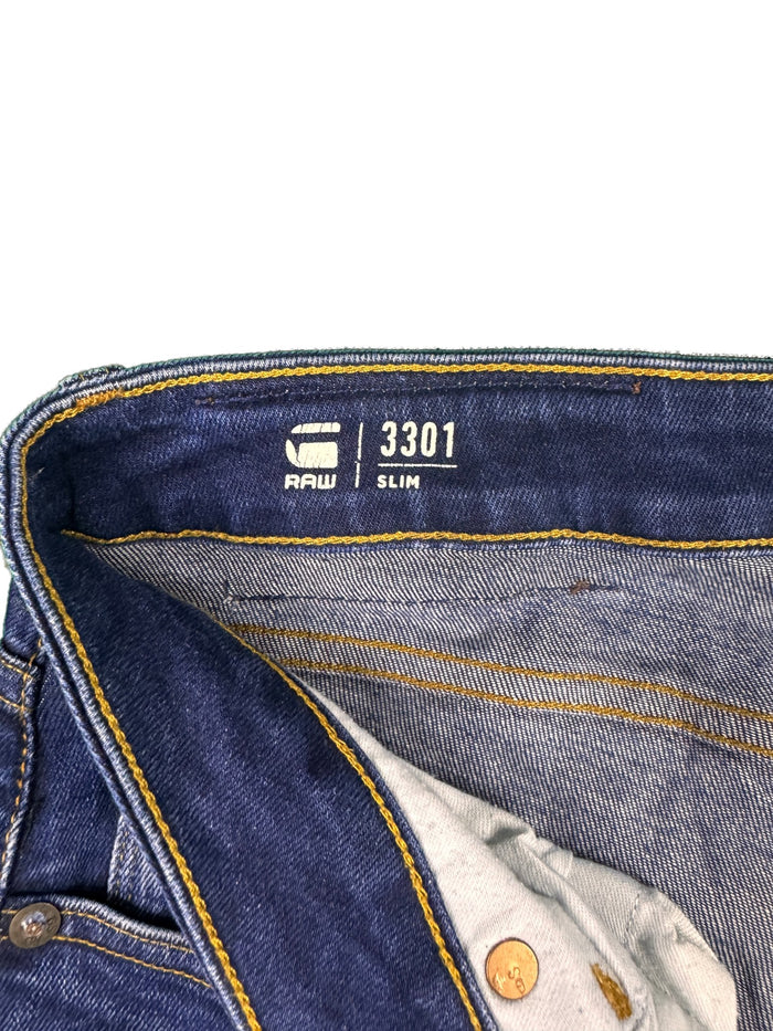 G-Star Raw 3301 Slim men's navy jeans streetwear