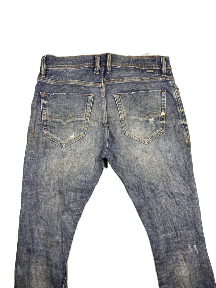 True Religion Slim Carrot Jeans Blue Faded Denim Streetwear Cotton Spandex Diesel