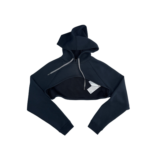 Nike Dri-FIT Cropped Hoodie Black XS Women's Athletic Crop Top