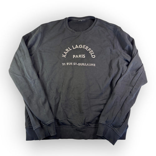 Karl Lagerfeld Vintage Y2K Sweatshirt Crewneck Black Size XL