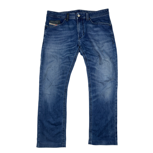 Diesel THAVAR Denim Sweat Pants Jeans W32 Blue Jogger Stretch