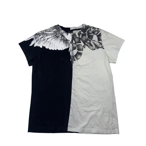 Marcelo Burlon County of Milan Snake Wings T-Shirt Black White Size XL
