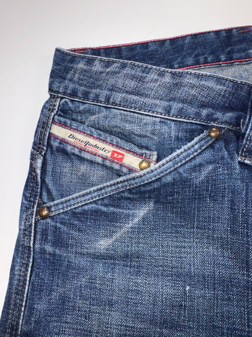 Diesel Industry Vintage Y2K Jeans Size 32 Blue Denim