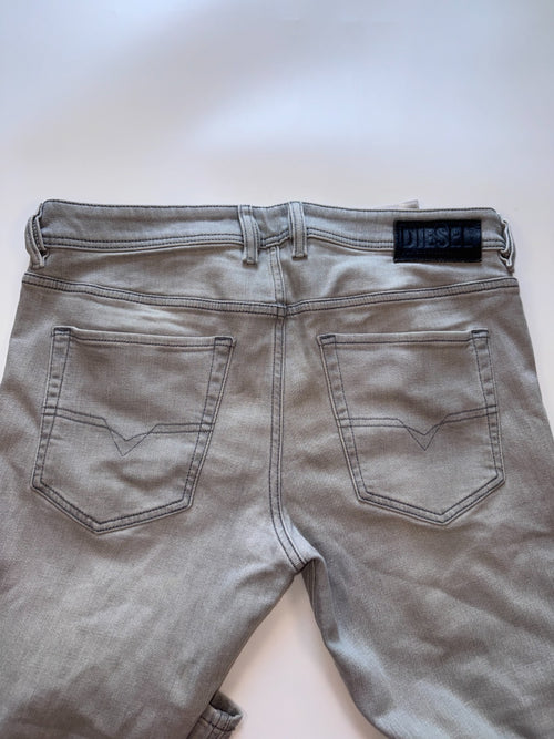 Diesel Sleenker Skinny Jeans Y2K Grey Size W32 L30