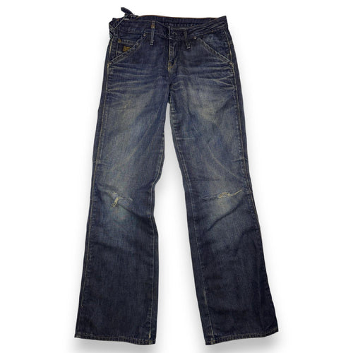 G-Star RAW 3301 Jeans W27 L32 Distressed Bootcut Vintage Denim