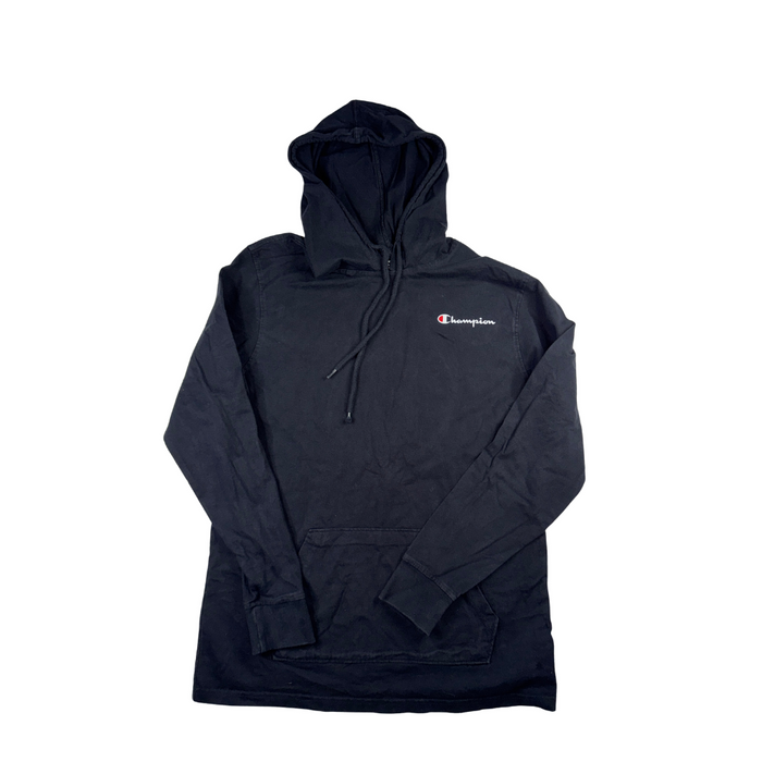 Champion Vintage Hoodie Schwarz Größe S 100% Baumwolle