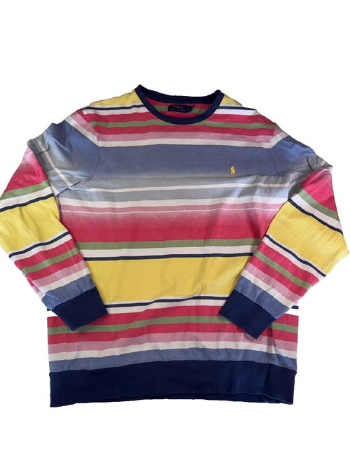 Polo Ralph Lauren Striped Sweatshirt Y2K Multicolor Size L