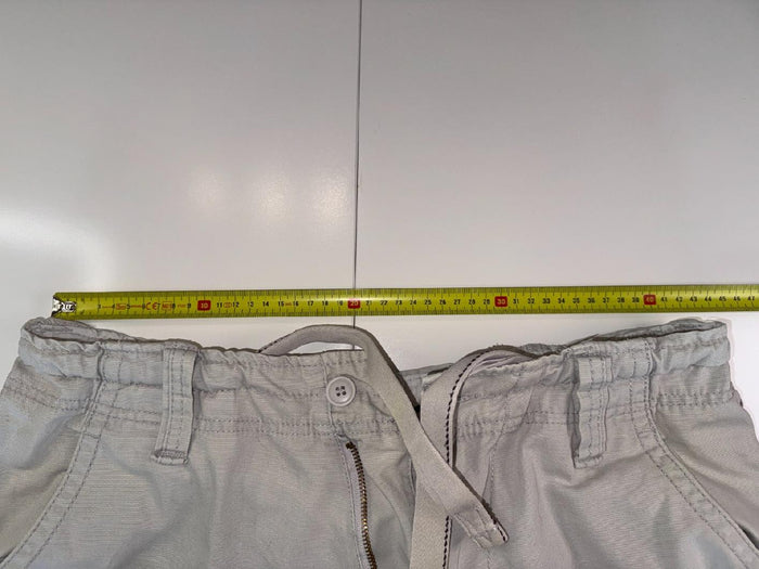 Vintage Cargo Shorts Beige Military Style Multi Pocket Size M