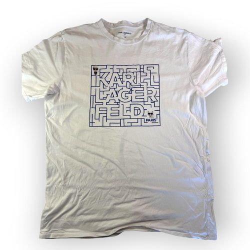 Karl Lagerfeld Paris T-Shirt Graphic Logo White Size L