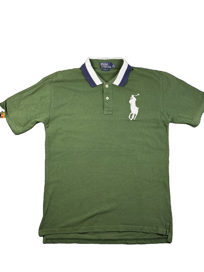 Polo Ralph Lauren Polo Shirt Green Preppy 100% Cotton Classic Fit Vintage Y2k