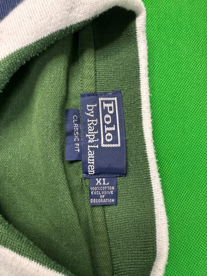 Polo Ralph Lauren Polo Shirt Green Preppy 100% Cotton Classic Fit Vintage Y2k