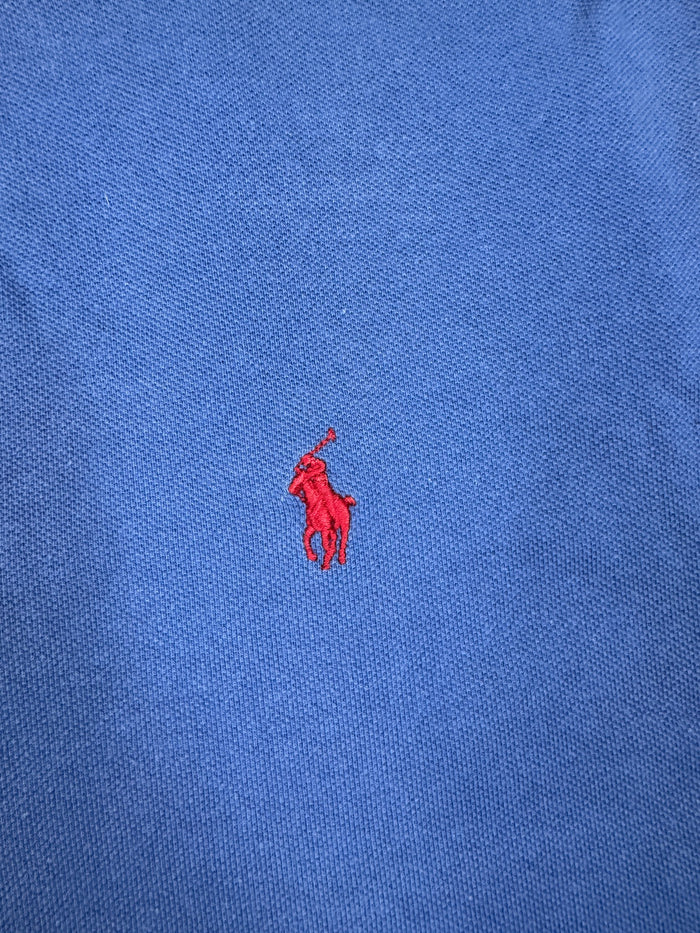 Polo Ralph Lauren Polo Shirt Blue Preppy 100% Cotton Vintage Y2k