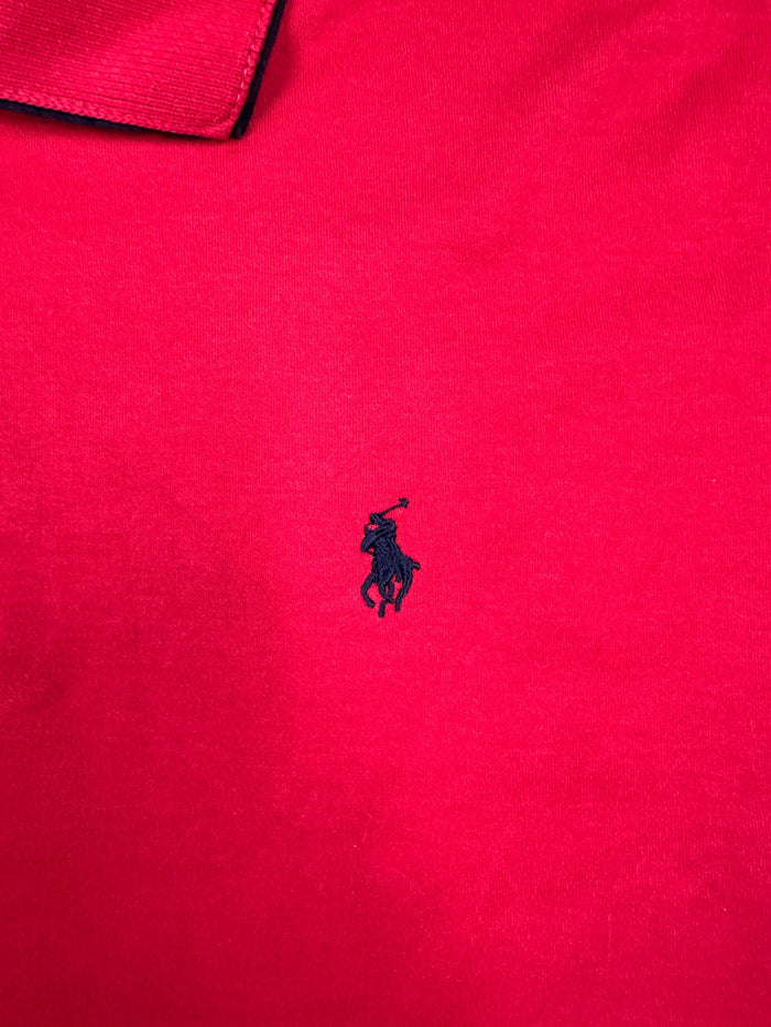 Polo Ralph Lauren Polo Shirt Red Preppy 100% Cotton Vintage Retro Y2k