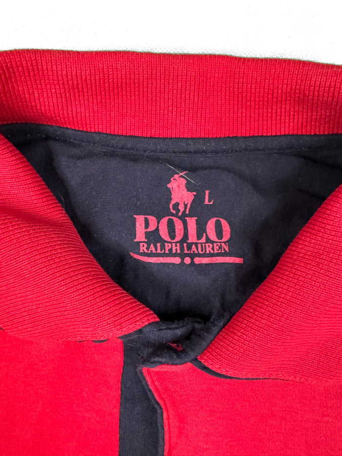 Polo Ralph Lauren Polo Shirt Red Preppy 100% Cotton Vintage Retro Y2k