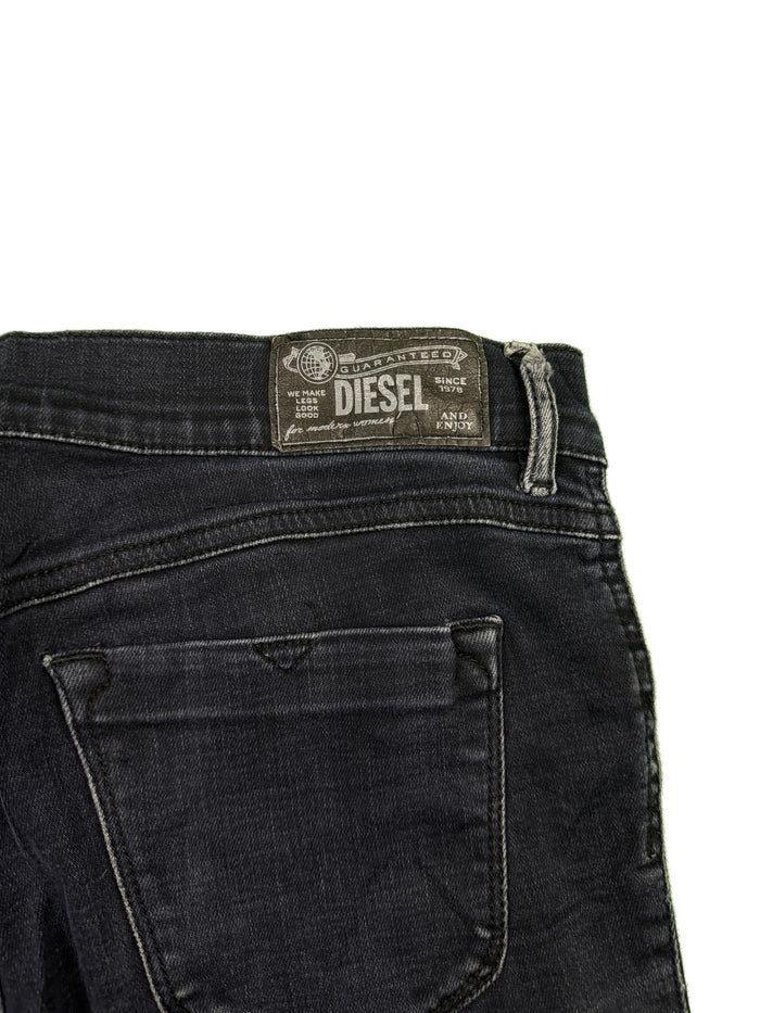 Diesel Livier Jeans Black Minimal Cotton Elastane Super Slim