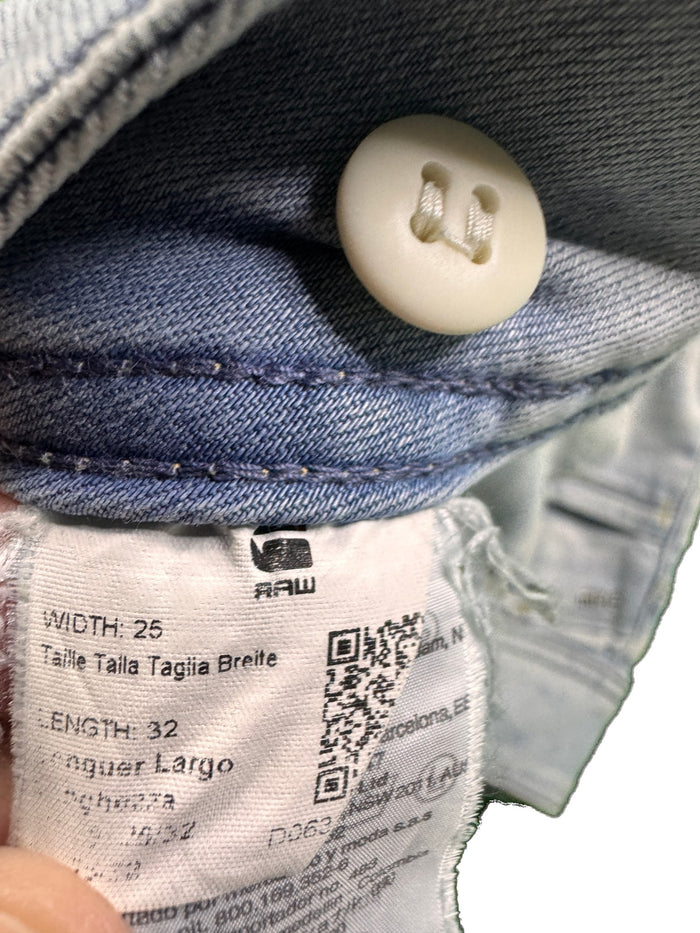 RAW Jeans Light Blue Streetwear Cotton Lyocell Elastomultiester Elastane Skinny