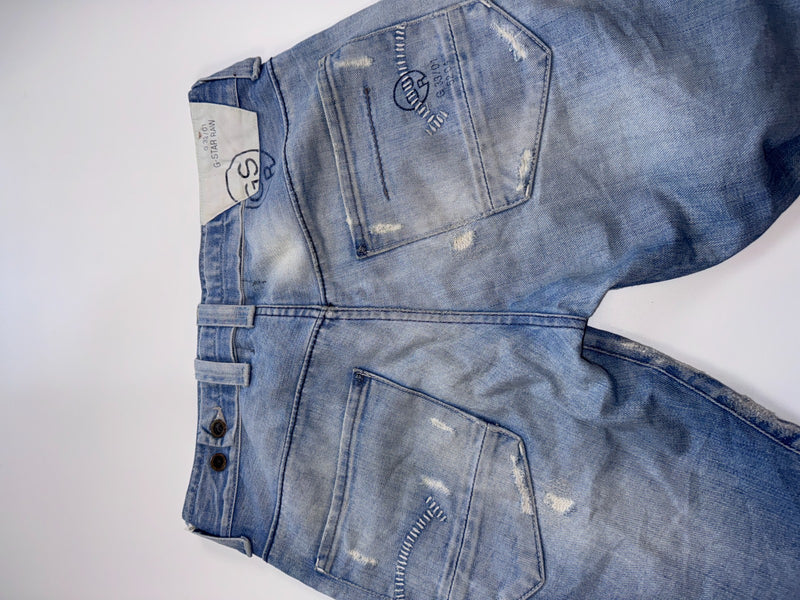 G-Star Raw Vintage Distressed Jeans Y2K Light Blue Size W33