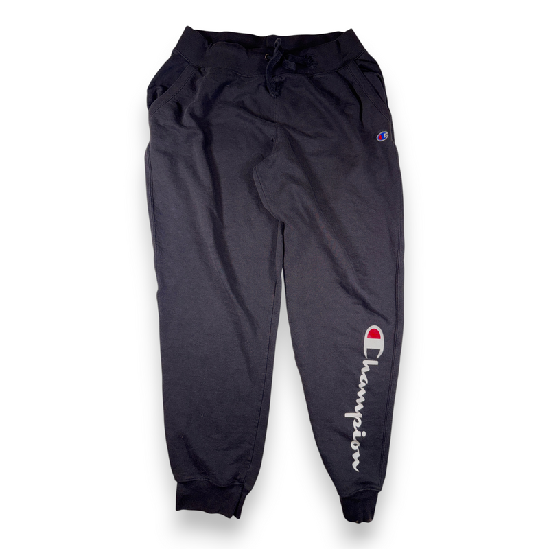 Champion Joggers Big Logo Black Size L Y2K Sweatpants
