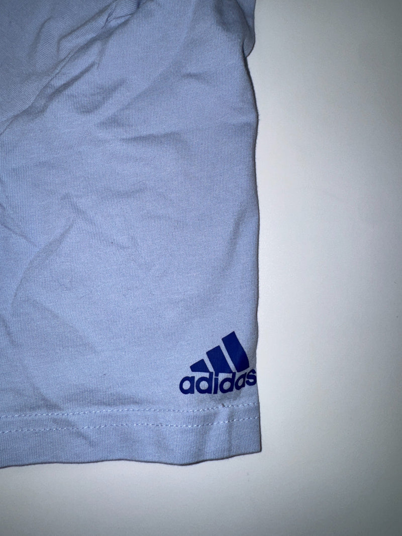 Adidas Vintage Y2K Graphic T-Shirt Size M Light Blue