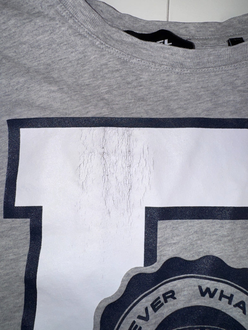 Diesel Vintage Y2K T-Shirt Big Logo Grey Size L