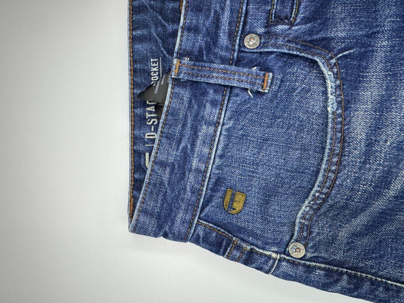 G-Star RAW D-Staq 5-Pocket Jeans W33 L34 Blue Denim Tapered