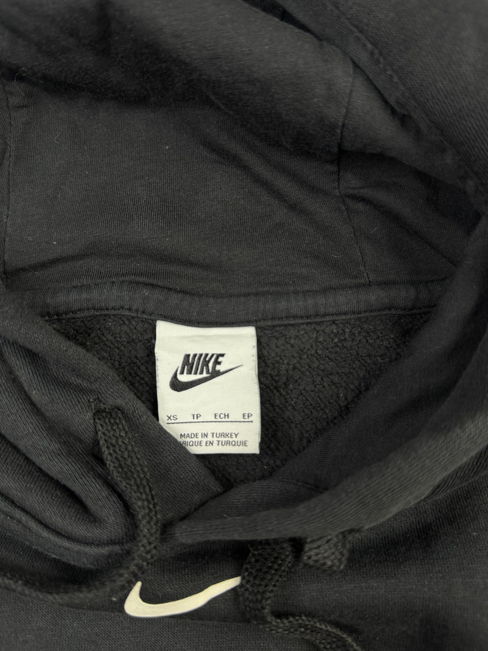 Nike Vintage Hoodie Schwarz Roter Swoosh Größe XS