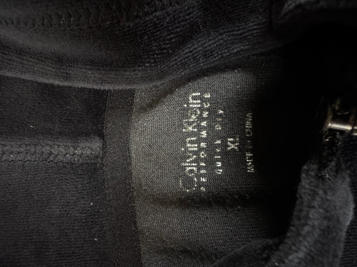 Calvin Klein Performance Velour Zip Hoodie Black Women's Size M