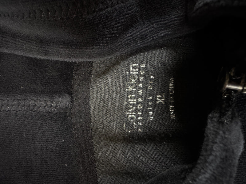Calvin Klein Performance Velour Zip Hoodie Black Women's Size M