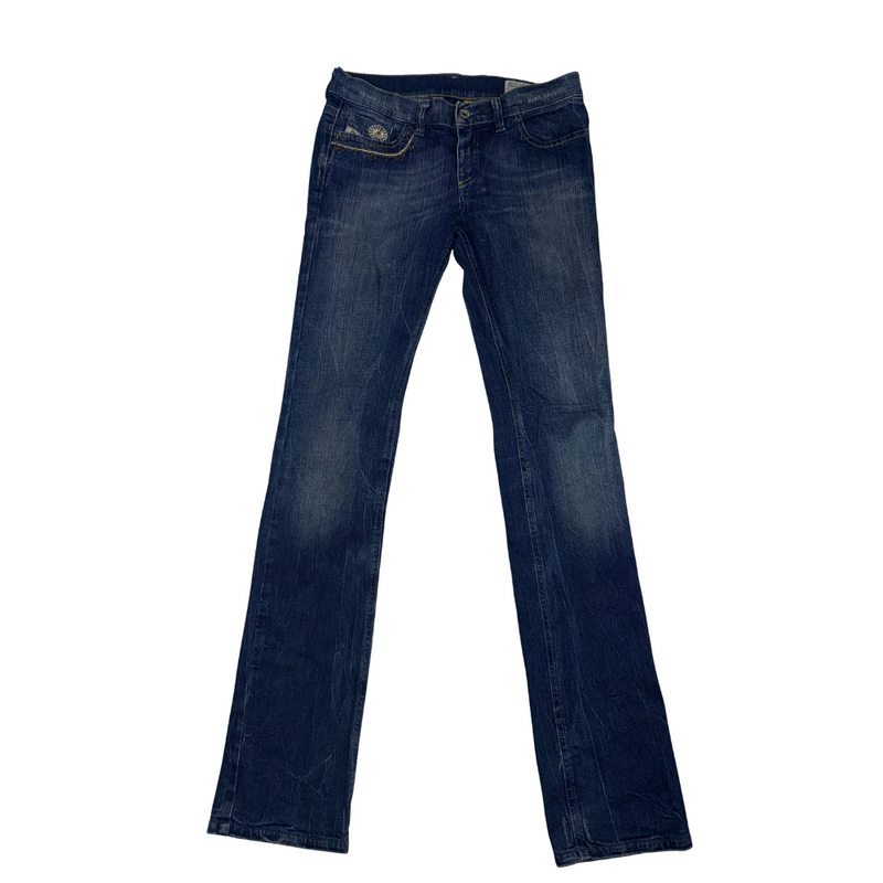 Diesel Liv Vintage Y2K Bootcut Jeans W27 L32 Blue Stretch Denim