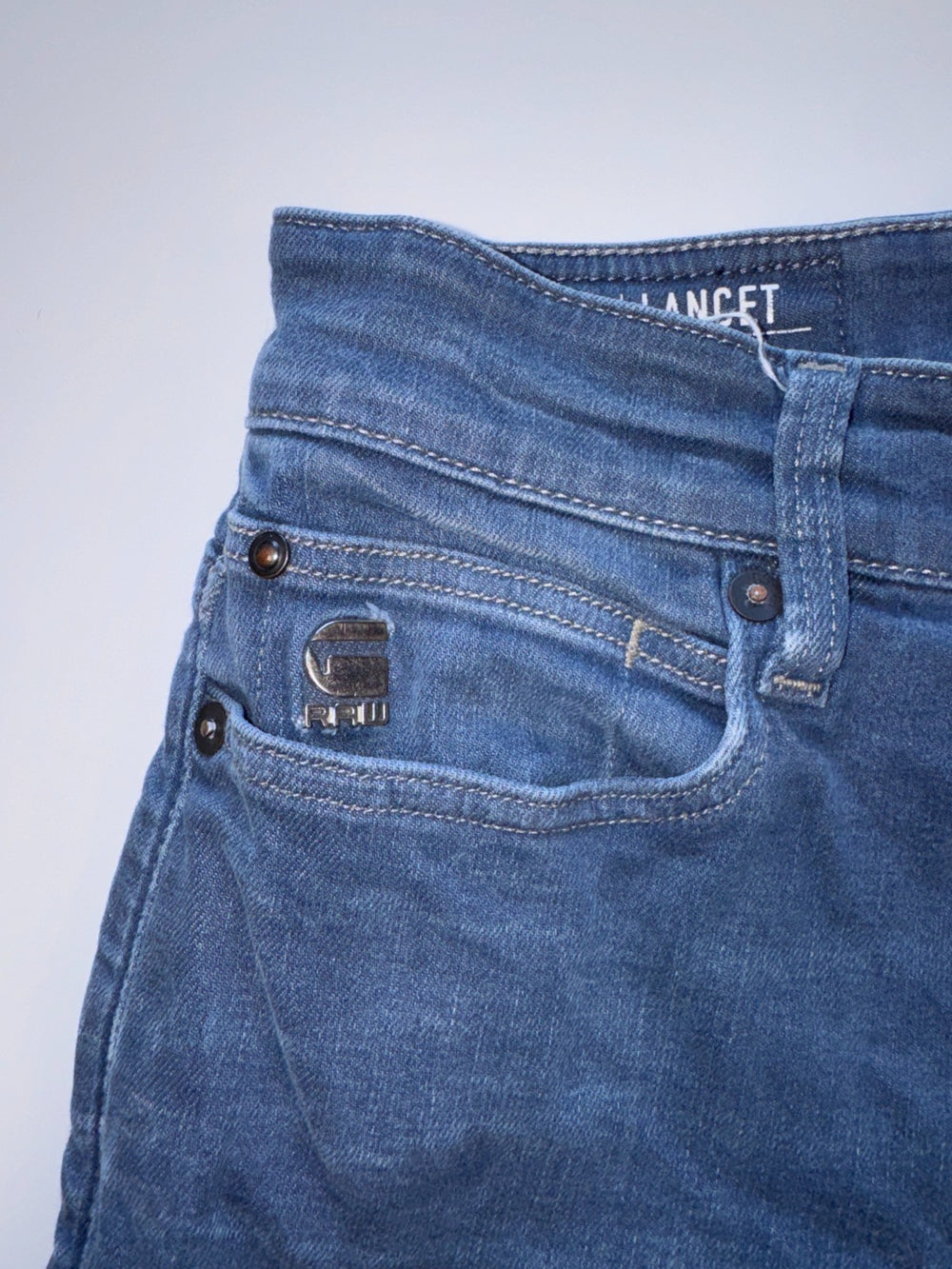 G-Star RAW Lancet Skinny Jeans W29 L34 Light Blue Denim — 5