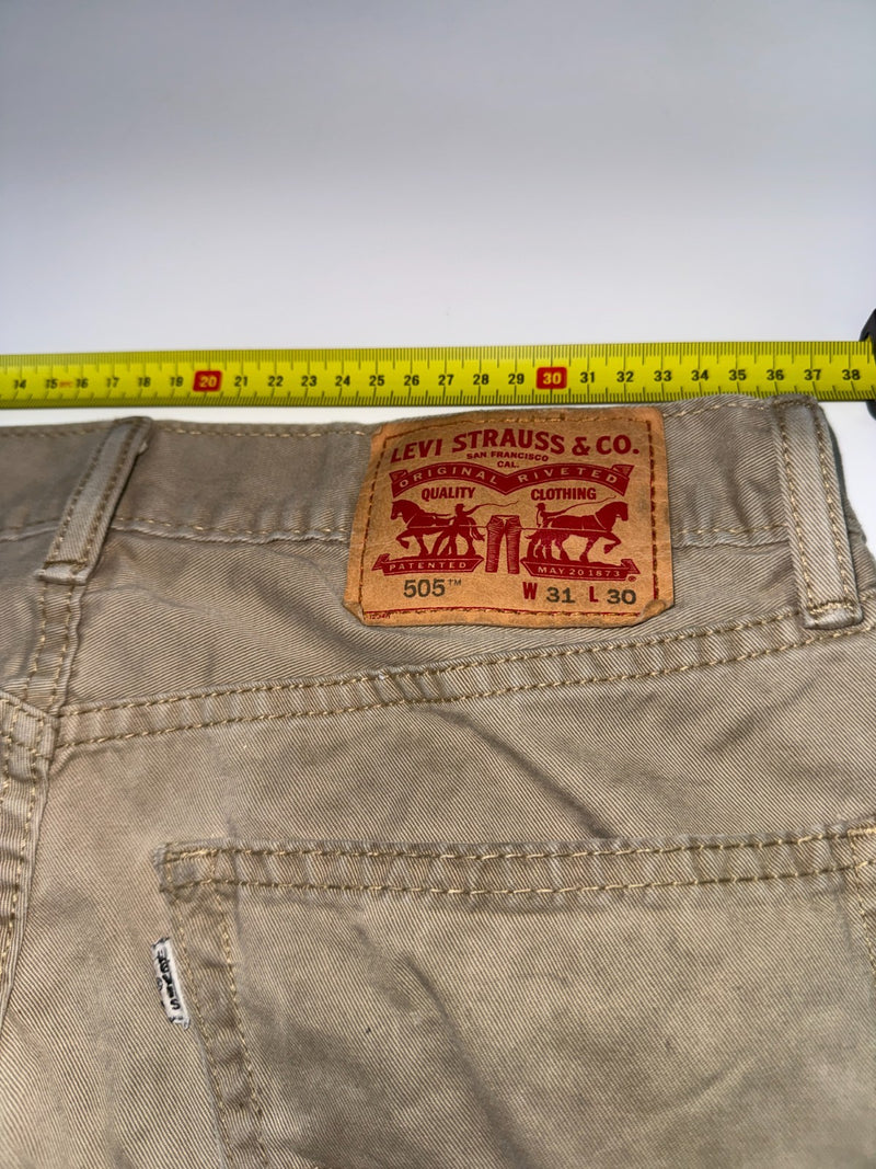 Levi's Vintage 505 Straight Leg Pants W31 L30 Khaki Beige