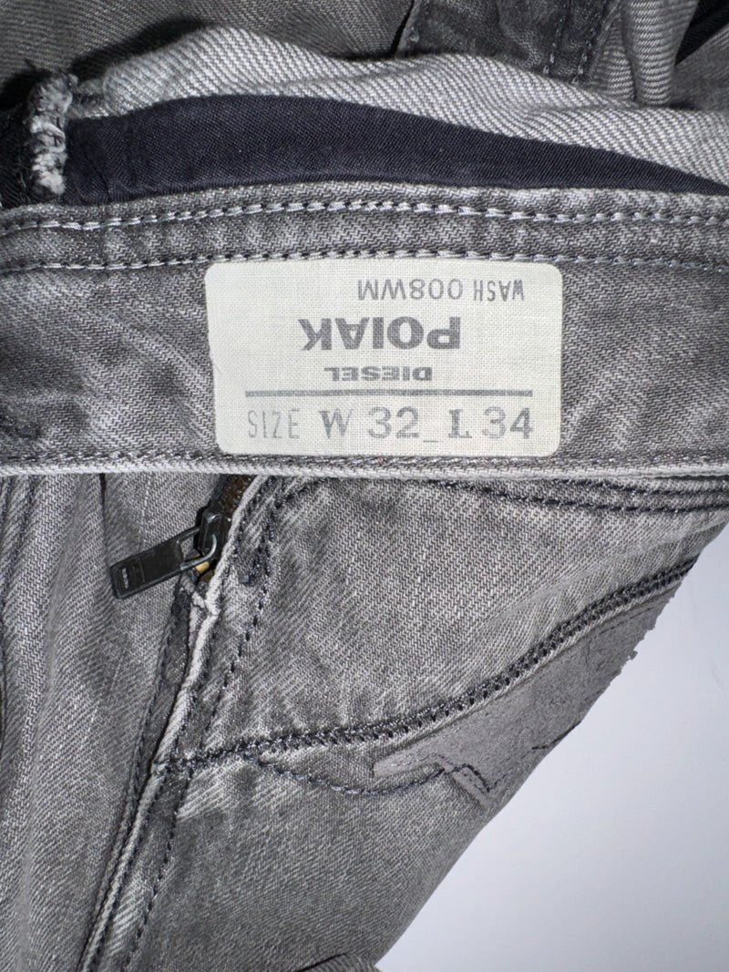 Diesel Poiak Vintage Jeans W32 L34 Grey Straight Denim
