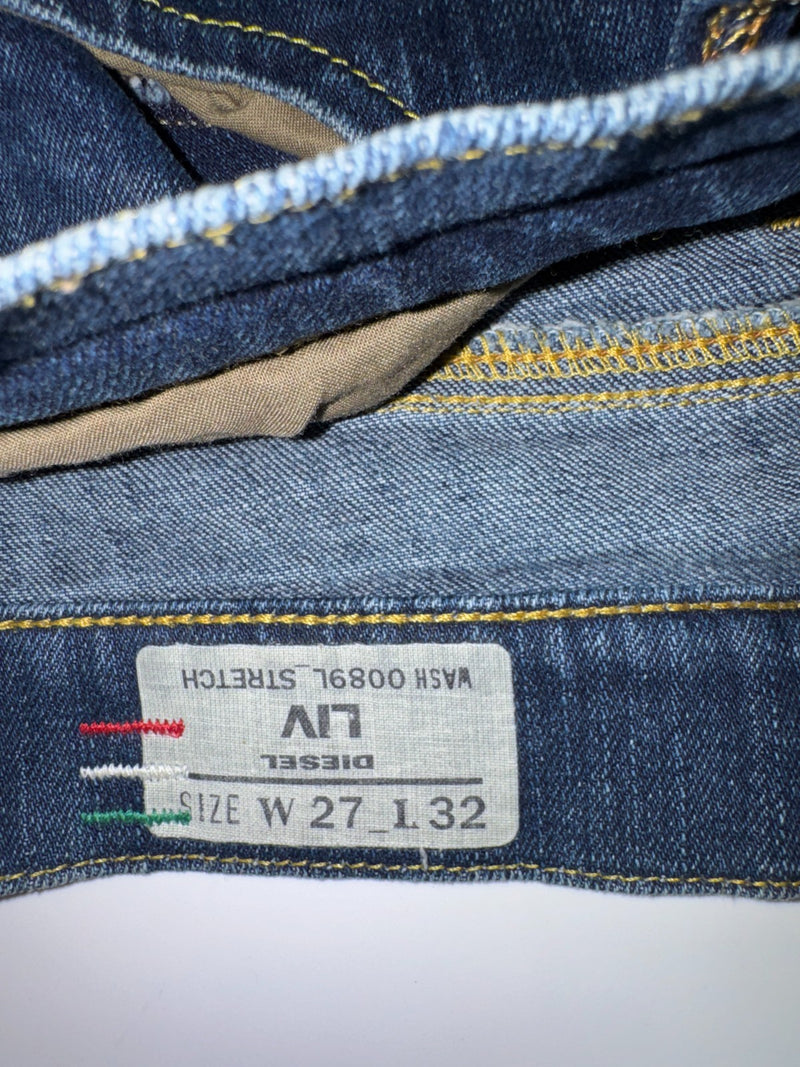 Diesel Liv Vintage Y2K Bootcut Jeans W27 L32 Blue Stretch Denim