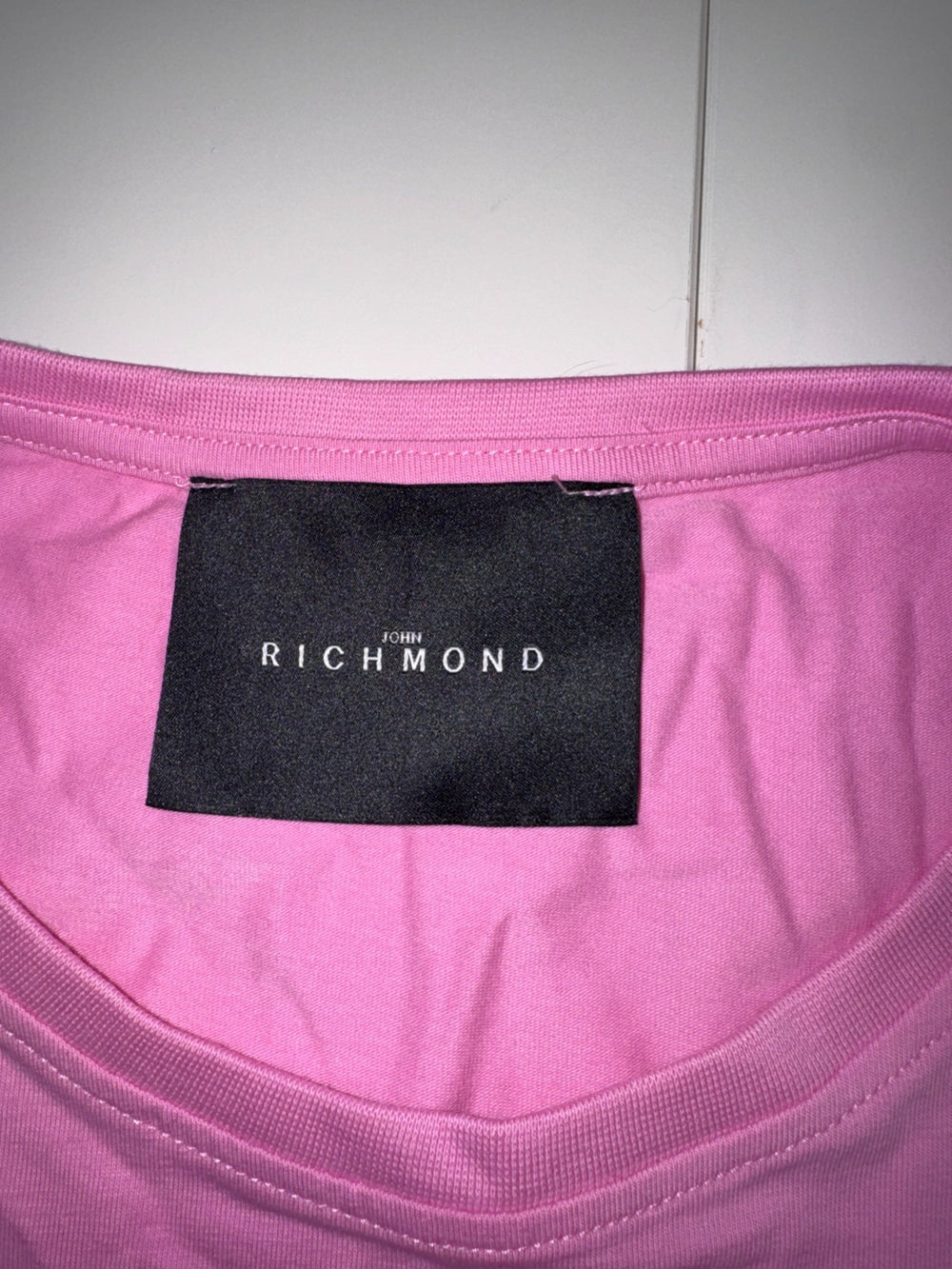 John Richmond T-Shirt Pink Logo Graphic Cotton Stretch Size S New — 3