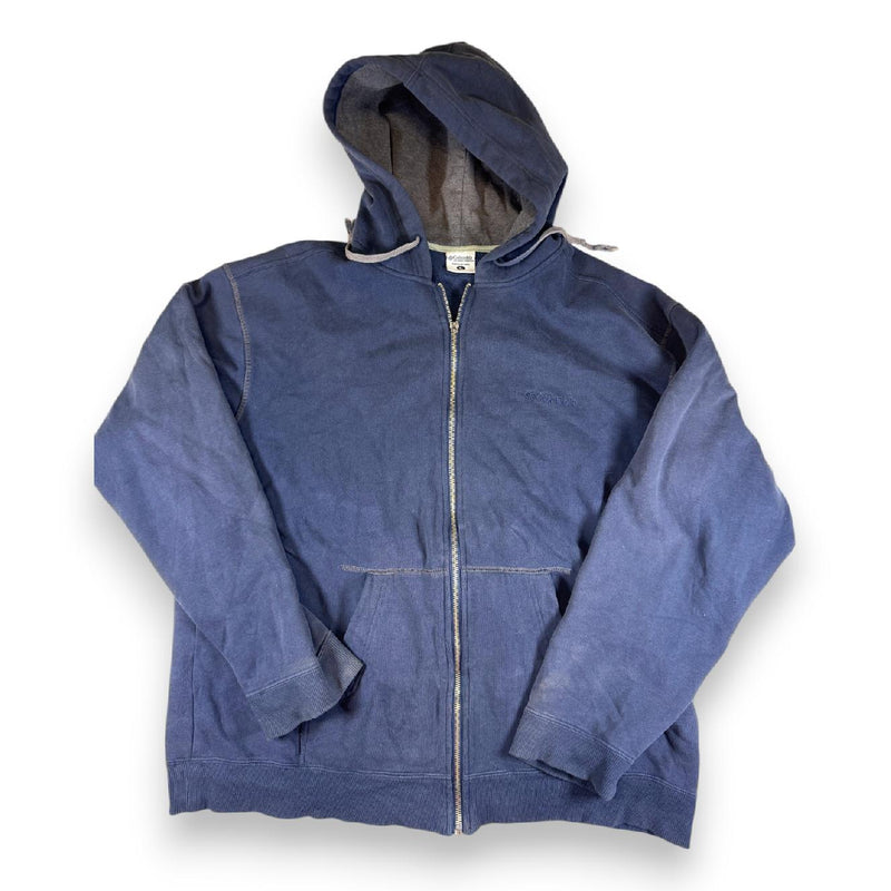 Columbia Vintage Zip Hoodie Blue Size XL Y2K Sweatshirt