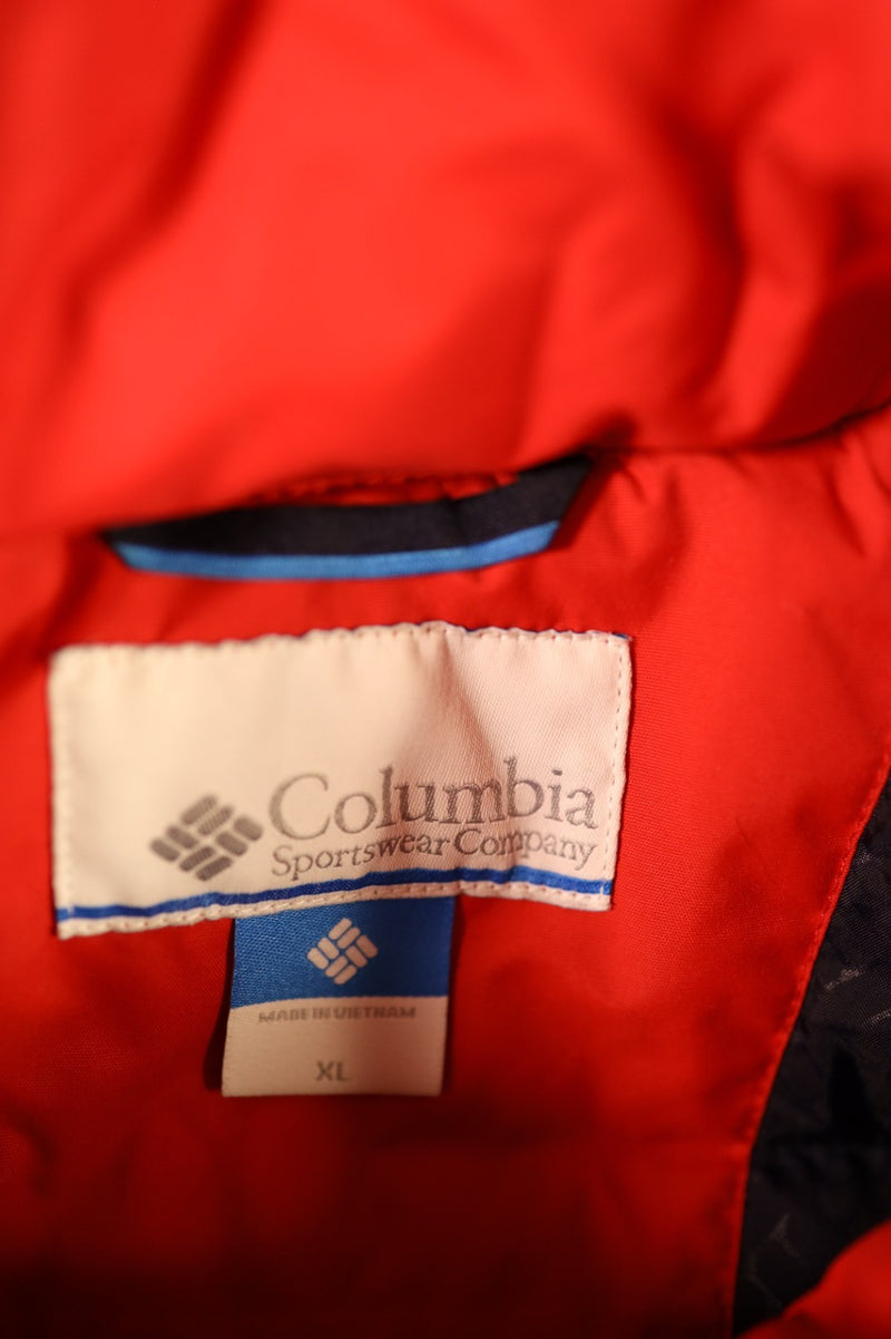 Columbia Jacket Omni-Shield Waterproof Hooded Red Outdoor Jacket Size XL