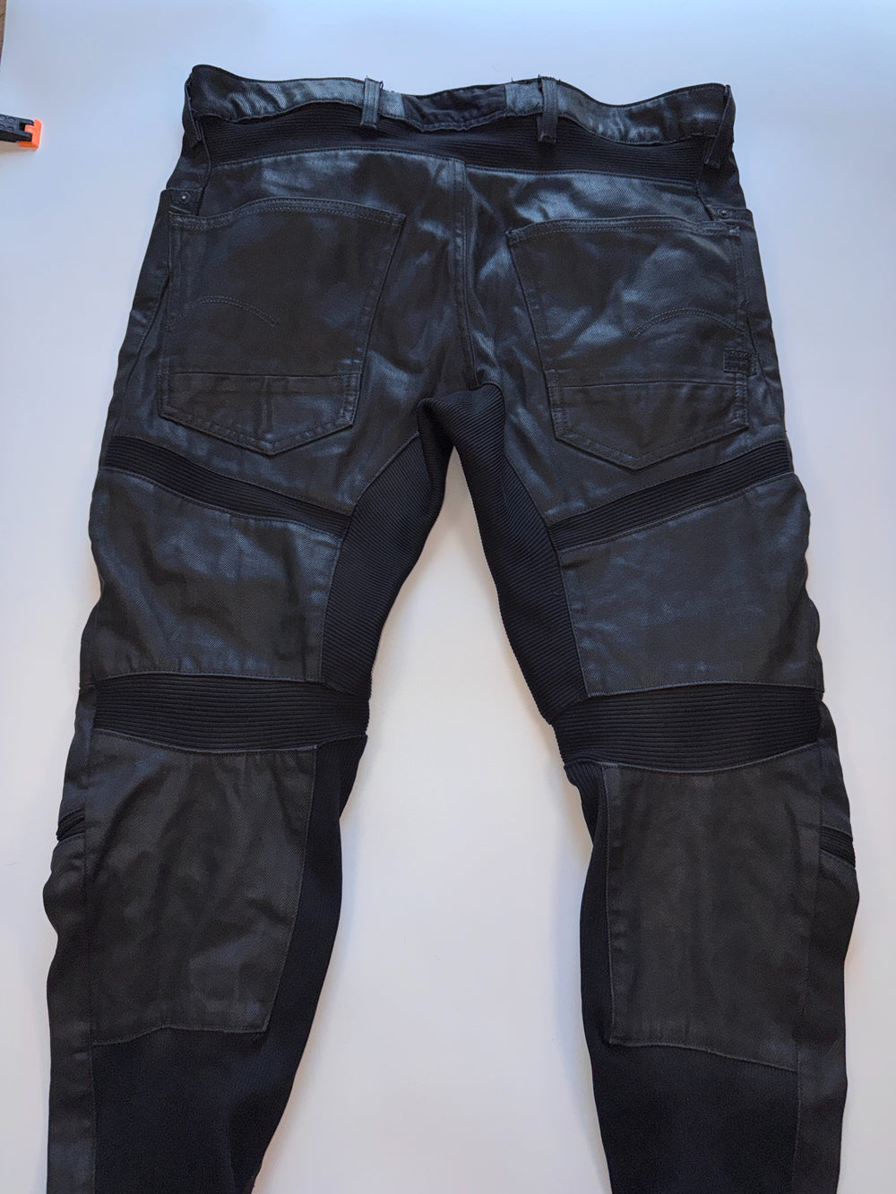 G-Star Raw Motac 3D Slim Waxed Moto Jeans Black W31 L30 — 3
