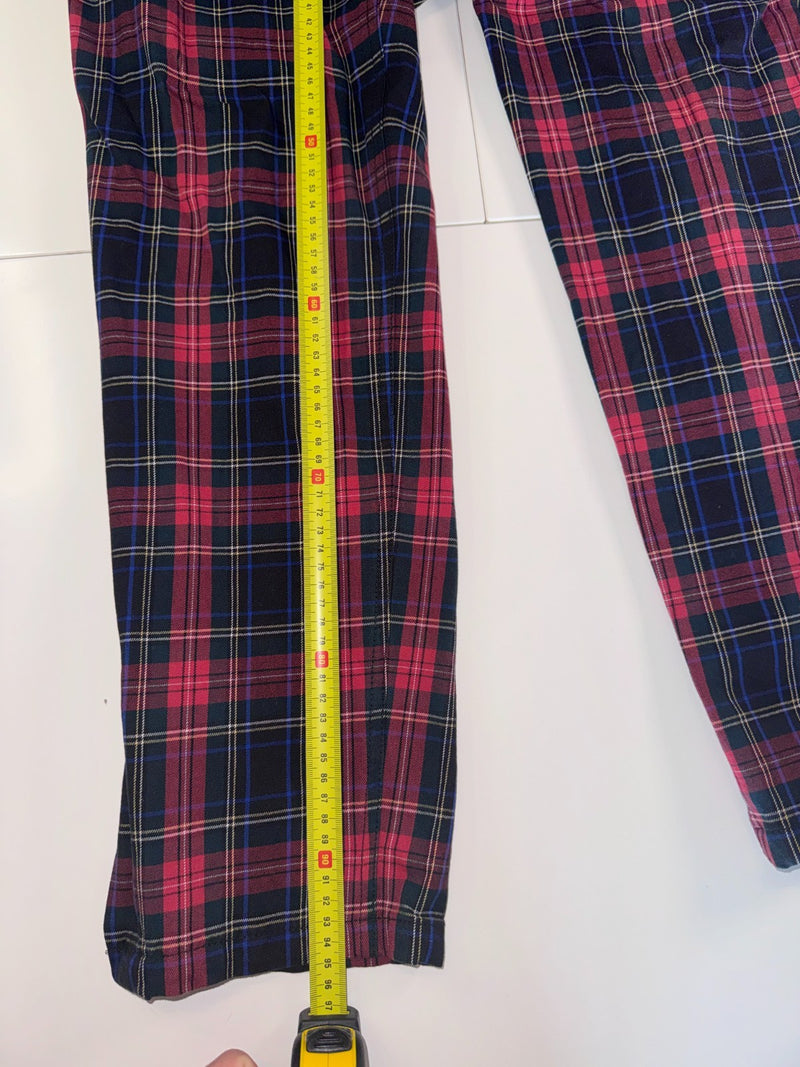 Zerres Tartan Pants Y2K Plaid Slim Fit Size L