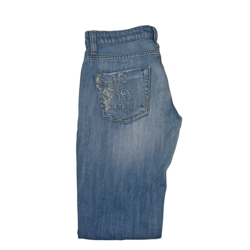 Diesel Vintage Y2K Straight Leg Jeans Size 29 Light Blue Made in Italy