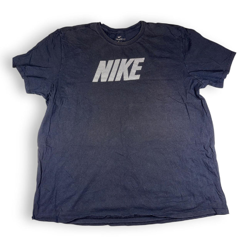 Nike T-Shirt Black Big Logo Size XL