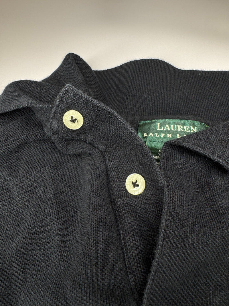 Lauren Ralph Lauren Polo Shirt Black Embroidered Logo Size M
