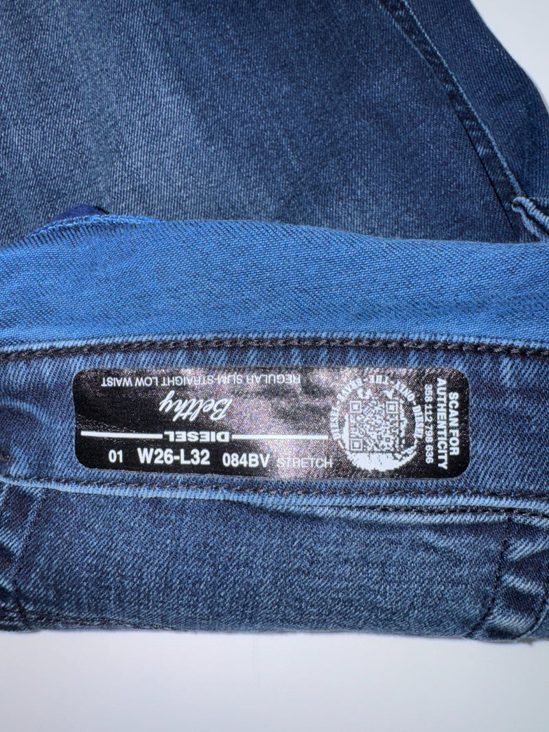Diesel Belthy Stretch Jeans Slim Straight Blue W26 L32