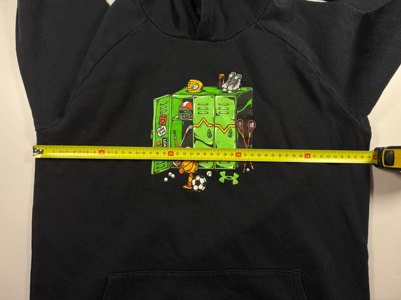 Under Armour Locker Graphic Hoodie Black Youth XL