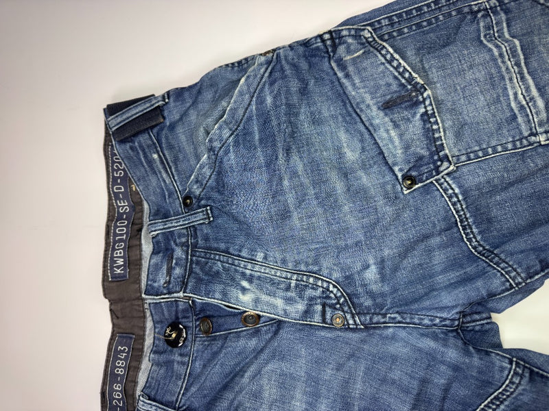 G-Star Raw 3301 GS Cargo Jeans W30 Distressed Y2K Utility Denim