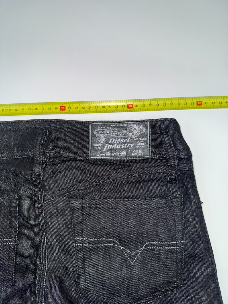 Diesel Matic Stretch Slim Tapered Jeans Black W26 L32