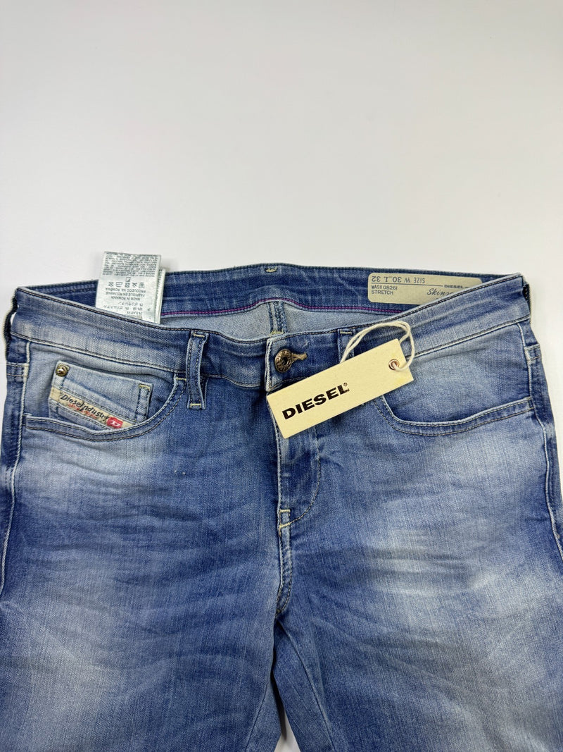 Diesel Skinzee-Low Super Slim Skinny Stretch Jeans W30 L32 Blue