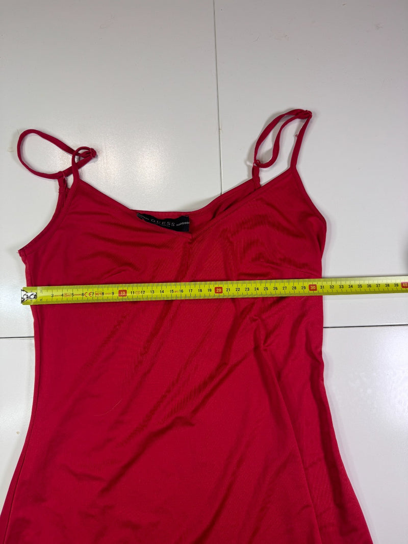 Guess Y2K Mini Dress Spaghetti Strap Red Size S