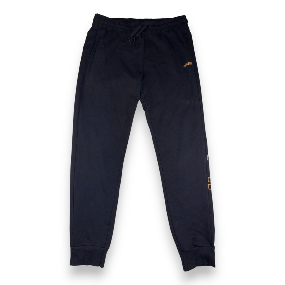 Adidas Joggers Sweatpants Black Big Logo Tapered Tracksuit Bottoms Size S — 1