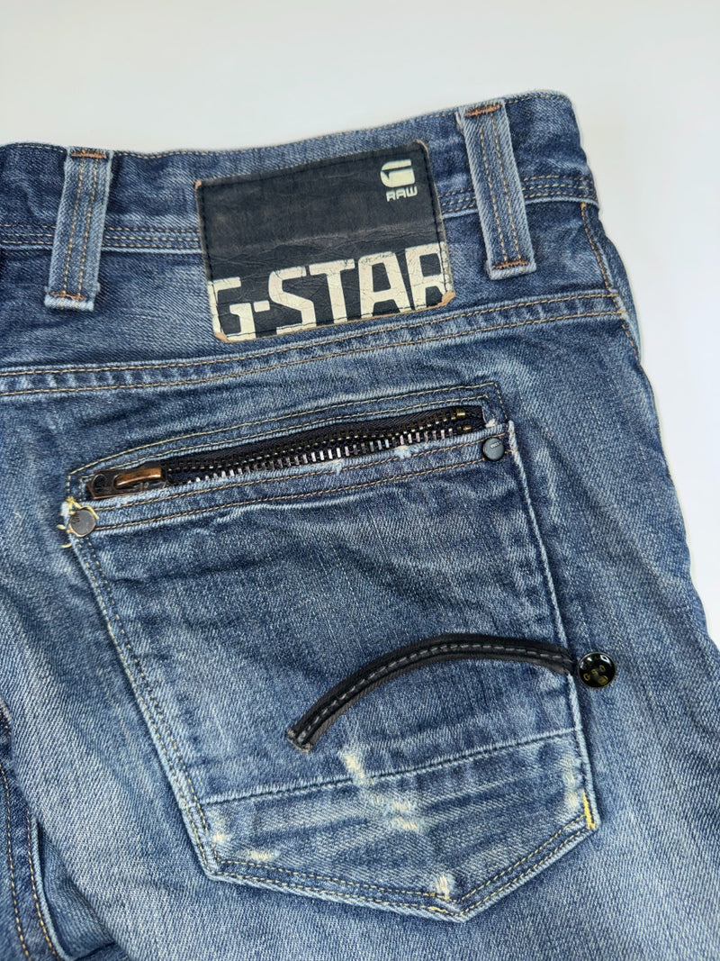G-Star RAW 3301 Jeans Vintage Y2K Blue Denim Straight Fit W34 L32