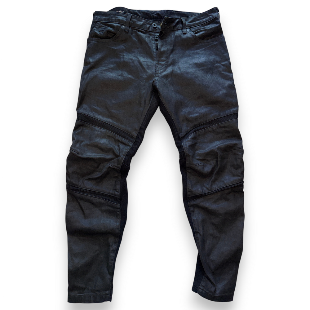 G-Star Raw Motac 3D Slim Waxed Moto Jeans Black W31 L30 — 1